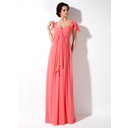 Empire Sweetheart Floor-Length Chiffon Bridesmaid Dress With Ruffle (007000828)